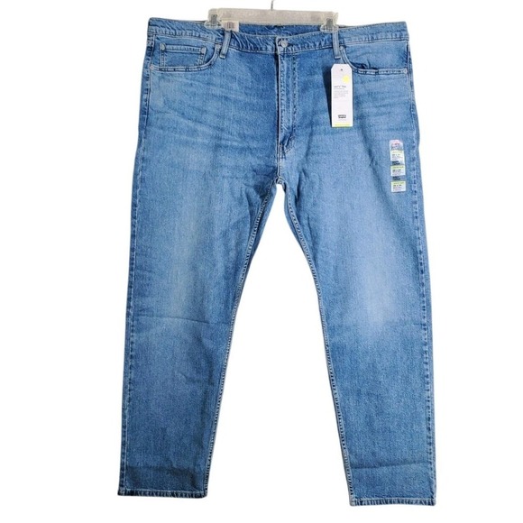 Levi's 502 Flex Taper Blue Jeans Mens 48x34 Big Tall Stretch Relaxed (47x32) NWT - Picture 5 of 12